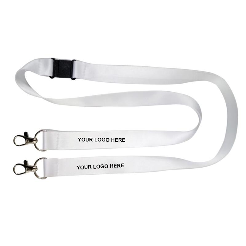 White Double Hook Lanyards